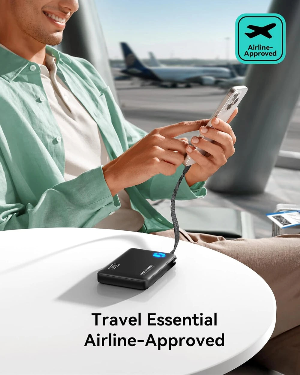INIU 10000mAh Power Bank with Flashlight